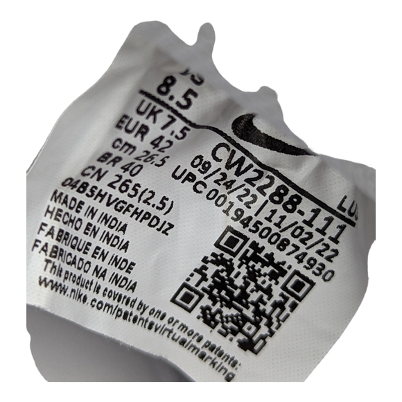 Nike Air Force One 1 AF-1 Low  Top CW2288-111 Sz 8.5 - Picture 6 of 6